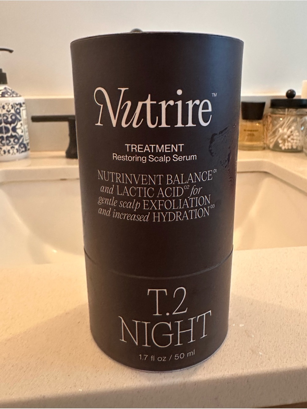 Nutrire T.2 Night Restoring Scalp Serum 1.7 oz Lactic Acid Exfoliating Treatment
